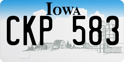 IA license plate CKP583