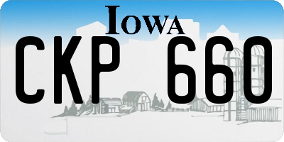 IA license plate CKP660