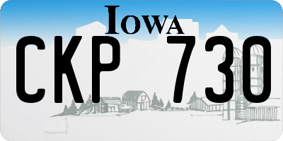 IA license plate CKP730