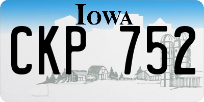 IA license plate CKP752