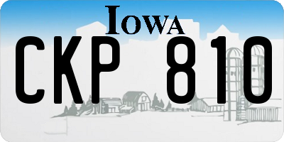 IA license plate CKP810