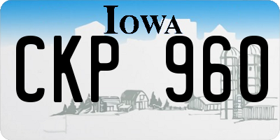 IA license plate CKP960