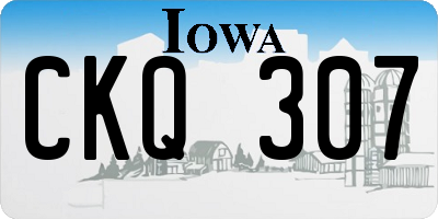 IA license plate CKQ307