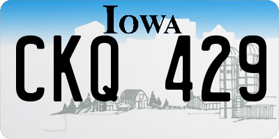 IA license plate CKQ429