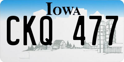 IA license plate CKQ477