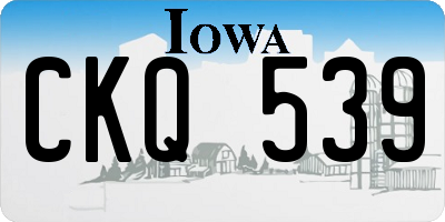 IA license plate CKQ539