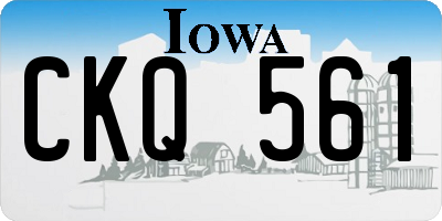 IA license plate CKQ561