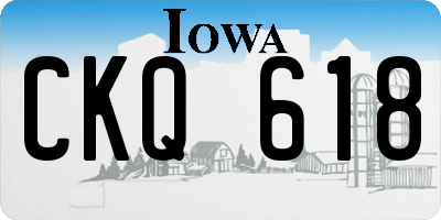 IA license plate CKQ618