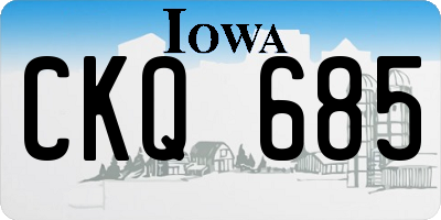IA license plate CKQ685