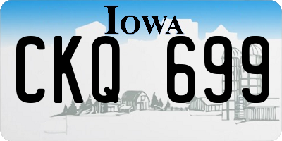IA license plate CKQ699
