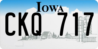 IA license plate CKQ717