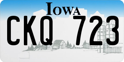 IA license plate CKQ723