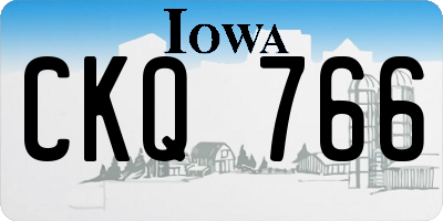 IA license plate CKQ766