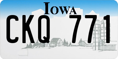 IA license plate CKQ771