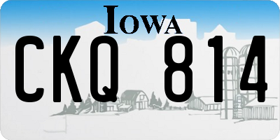 IA license plate CKQ814