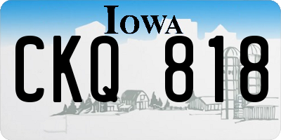 IA license plate CKQ818