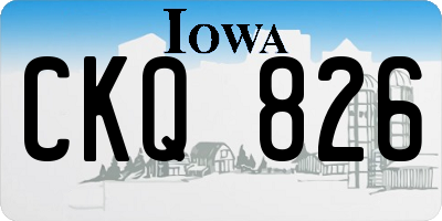 IA license plate CKQ826