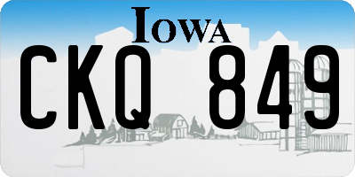 IA license plate CKQ849
