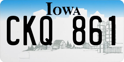 IA license plate CKQ861