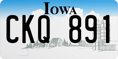 IA license plate CKQ891