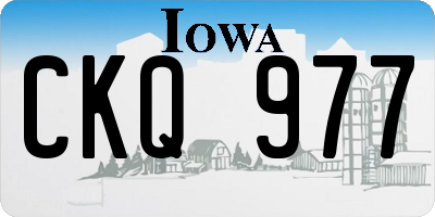 IA license plate CKQ977