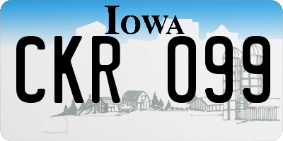 IA license plate CKR099