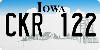 IA license plate CKR122