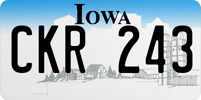 IA license plate CKR243