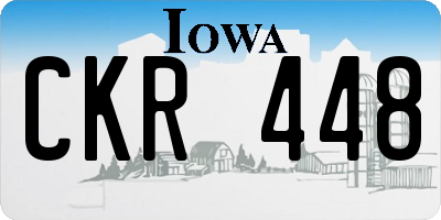 IA license plate CKR448