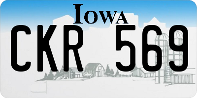 IA license plate CKR569