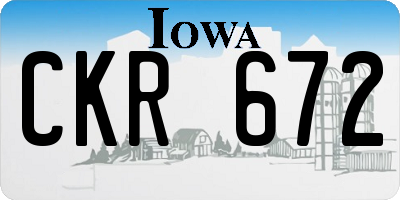 IA license plate CKR672