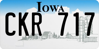 IA license plate CKR717