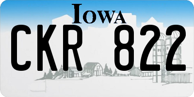 IA license plate CKR822