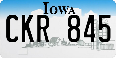 IA license plate CKR845