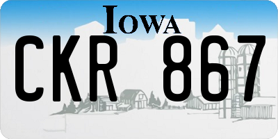 IA license plate CKR867