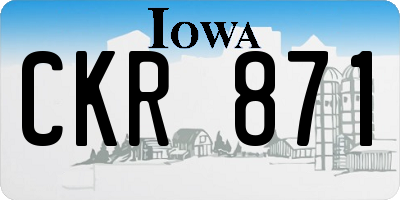 IA license plate CKR871