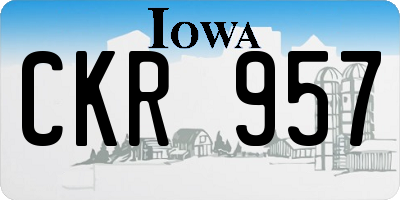 IA license plate CKR957
