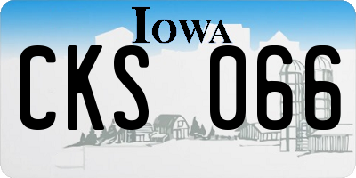 IA license plate CKS066