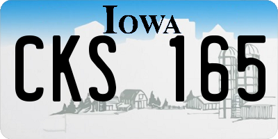 IA license plate CKS165
