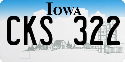 IA license plate CKS322