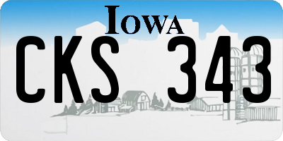IA license plate CKS343