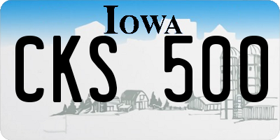 IA license plate CKS500