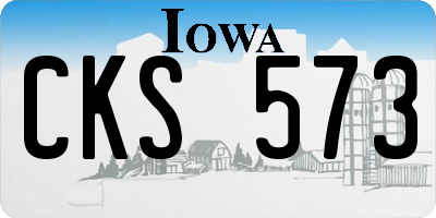 IA license plate CKS573