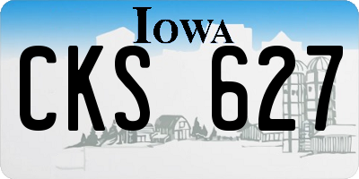 IA license plate CKS627