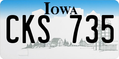 IA license plate CKS735