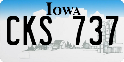 IA license plate CKS737