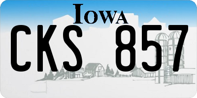IA license plate CKS857