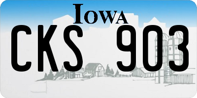 IA license plate CKS903