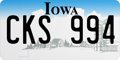 IA license plate CKS994