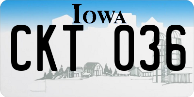 IA license plate CKT036
